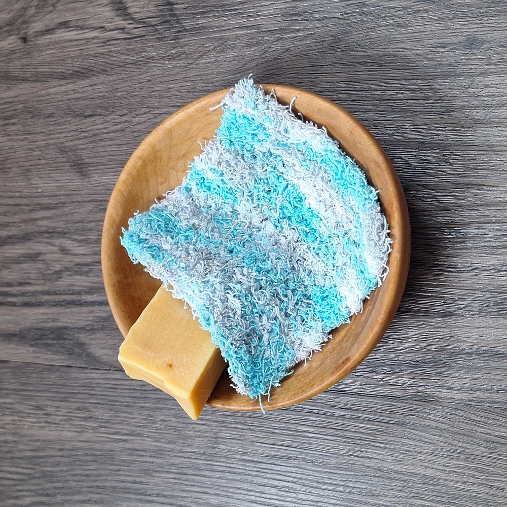 Mini Scrub Cloth, Hand Knit